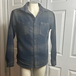 Columbia Men's Dark Blue Plaid Shirt Jacket S